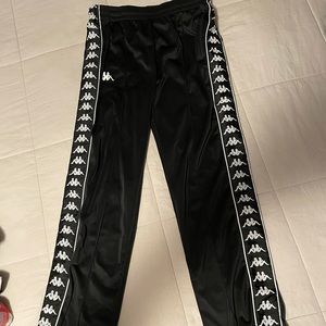 Men Black Kappa Pants